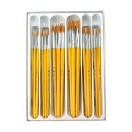Set De 12 Pinceles Flat Gold Taklon Value Pack Royal Langnickel