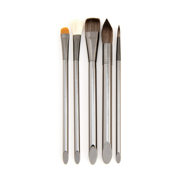 Artist Quality Synthetic Flat Tip Paintbrushes of 7pc for