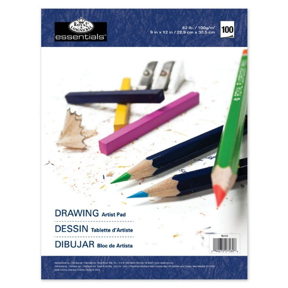 Royal Langnickel essentials(TM) Drawing Artist Paper Pad-9"X12", 100 Sheets