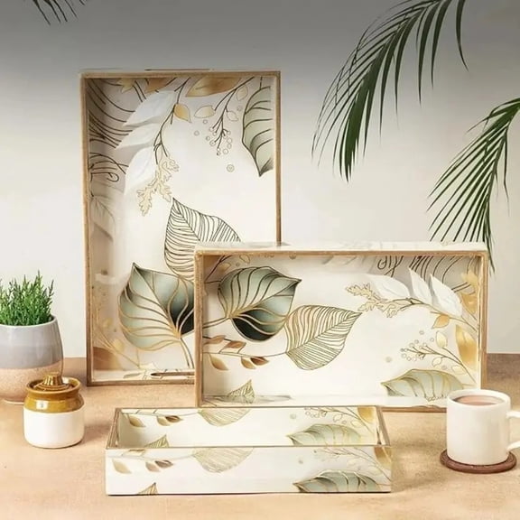 Royal Leaf Tray Set of 3