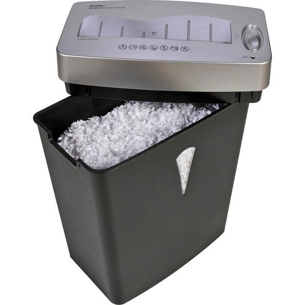 Royal MC500 Paper Shredder - Micro Cut - 5 Per Pass - for shredding Paper, Credit Card - 0.157" x 0.394" Shred Size - 4 gal Wastebin Capacity - Black, Silver