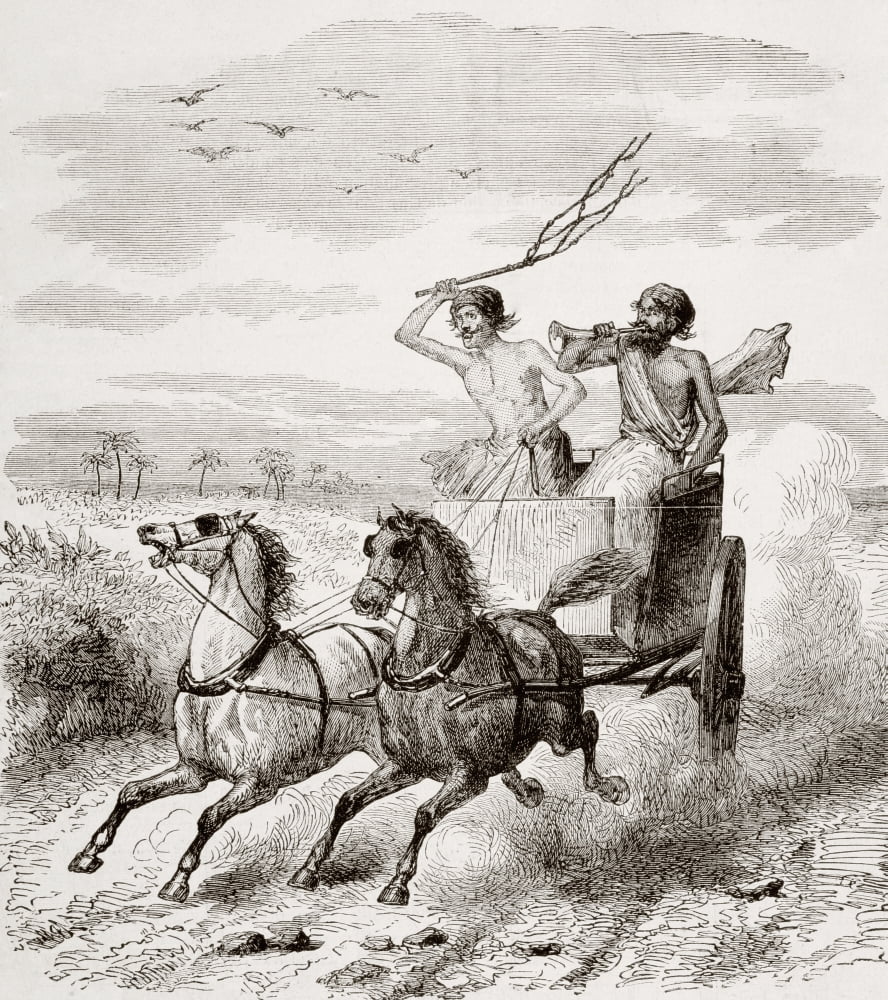 The Royal Mail Being Delivered In British Occupied India 1868 From Lunivers Illustre Published In Paris In 1868 Canvas Art - Ken Welsh Design Pics (26 x 30)