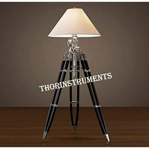 Royal Marine Chrome Tripod Floor Lamp