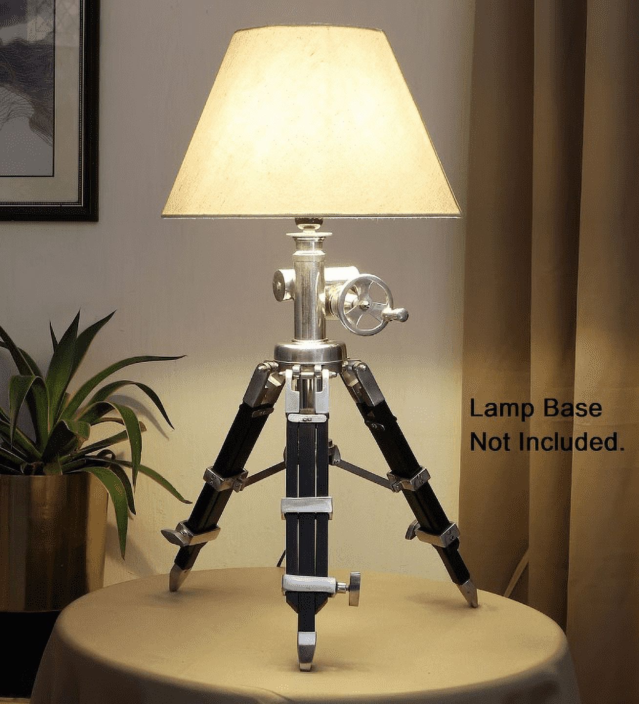 Royal Marine Tripod Table Lamp, Chrome Finished, Choose your choice
