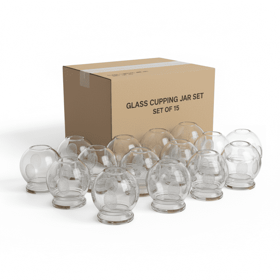 Royal Massage Fire Glass Cupping Jar (#4 - Set of 15)