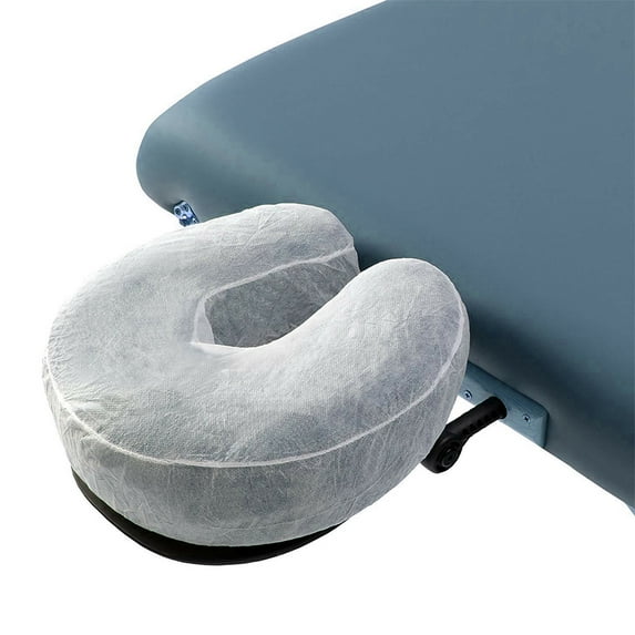 Royal Massage Set of 50 Disposable Fitted Face Cradle Covers - Massage Table Headrest Sheet with Non-Stick Elastic Grip