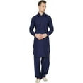 thumbnail image 1 of Royal Men's Classic Collar Cotton Blend Embroidered Pathani Suit, 1 of 1