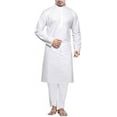 thumbnail image 1 of Royal Men's Cotton Kurta Pyjama Set (ROYAL_26_White_Medium), 1 of 1