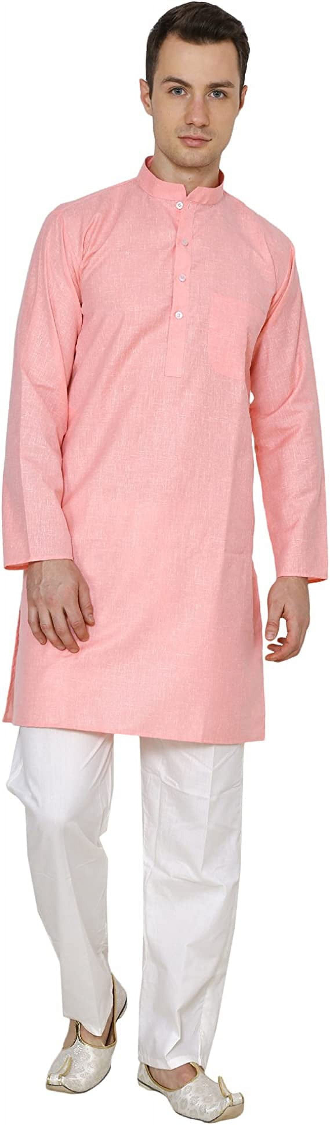 ROYAL Men's Cotton Linen Kurta Pajama Set