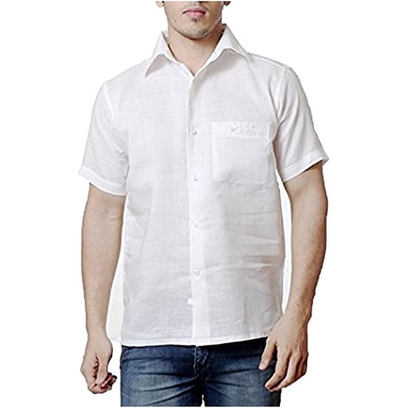 Royal Men's Shirt (Royal_105_White_Small)