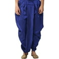 thumbnail image 1 of Royal Men's Silk Blend Free Size Ready to wear Traditional Dhoti (Royal Blue), 1 of 1