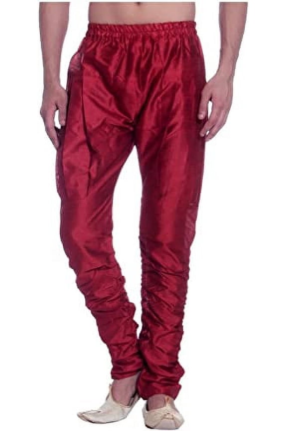 Royal Men's Silk Blend Harem Baloon Pants Red