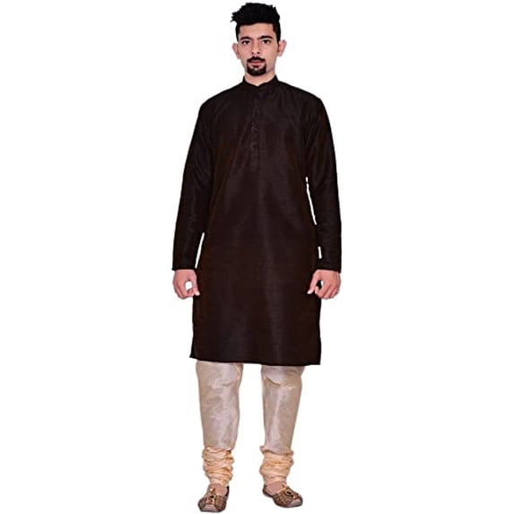 Royal Men's Silk Blend Kurta & Churidaar Set