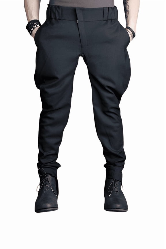 Royal Mens Black Jodhpur Polo Breeches Horse Riding Baggy Trousers Pants