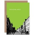 thumbnail image 1 of Royal Mile Edinburgh Famous Street Green Greetings Card Plus Envelope Blank inside, 1 of 3