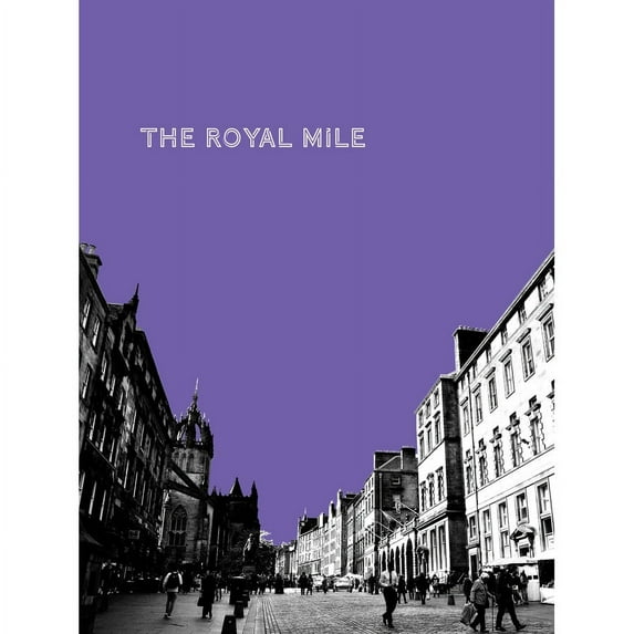 Royal Mile Edinburgh Scotland Famous Street Purple Art Print
