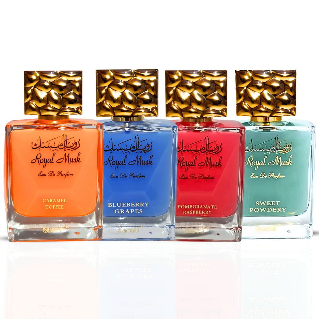 Royal Musk Caramel Toffee, Pomegranate Raspberry, Blueberry Grapes ...
