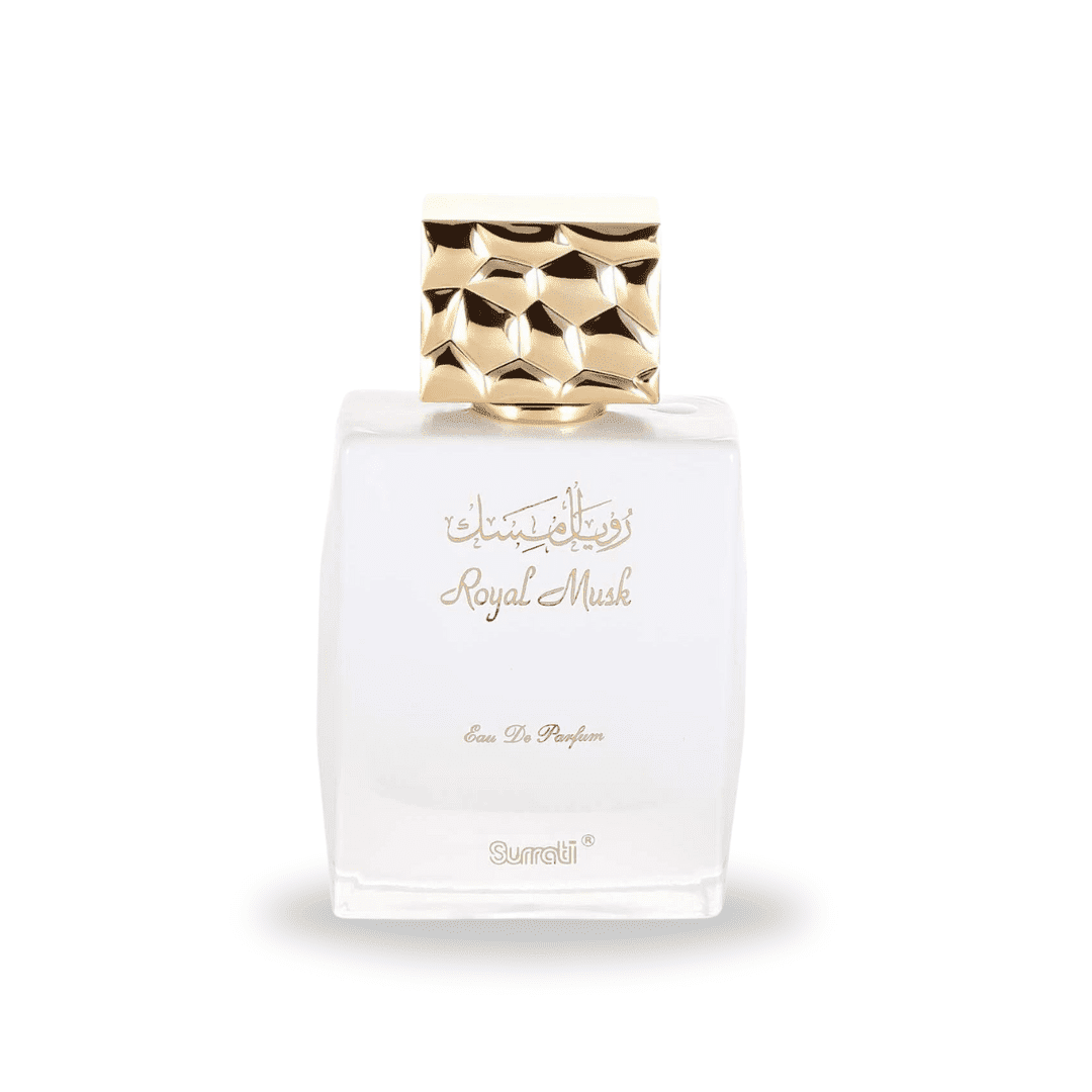 Royal Musk EDP 100ML (3.4 OZ) by SURRATI, Exotic Fragrances for Men & Women. (WITH VELVET POUCH)