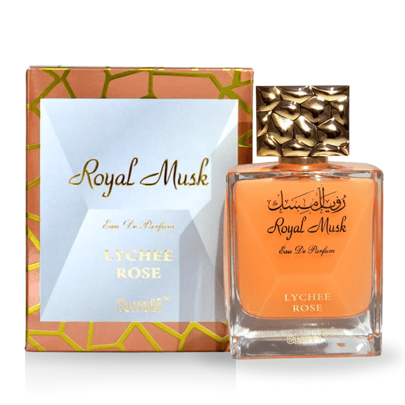 Royal Musk Lychee Rose EDP 100ML (3.4 OZ) by SURRATI, Exotic Fragrances for Men Women.