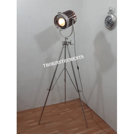Royal Nautical Hollywood Wood Spot Light Tripod Spotlight Searchlight Lighting Lamp Stand