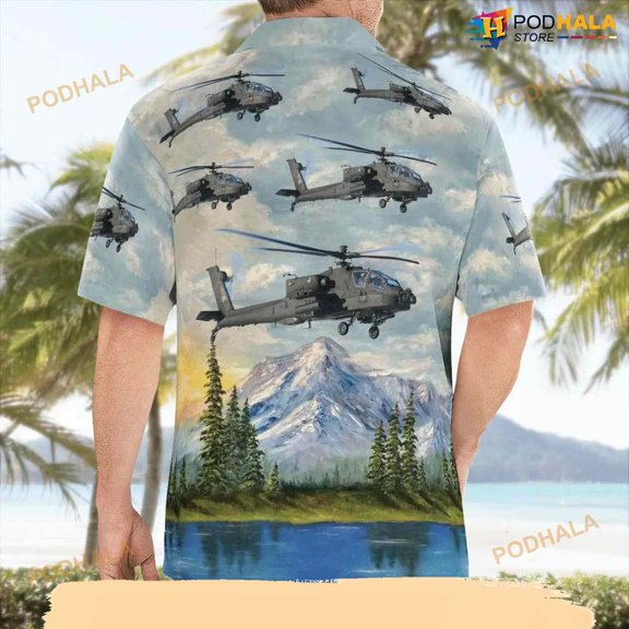 Royal Netherlands Air Force Boeing Ah-64d Apache Longbow Hawaiian Shirt Man