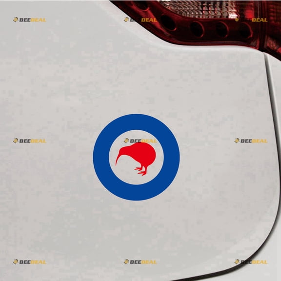 Royal New Zealand Air Force RNZAF Roundel Sticker Decal Vinyl - 2 Pack Blue+Red 4" - For Car Boat Laptop Cup No Background Die-cut