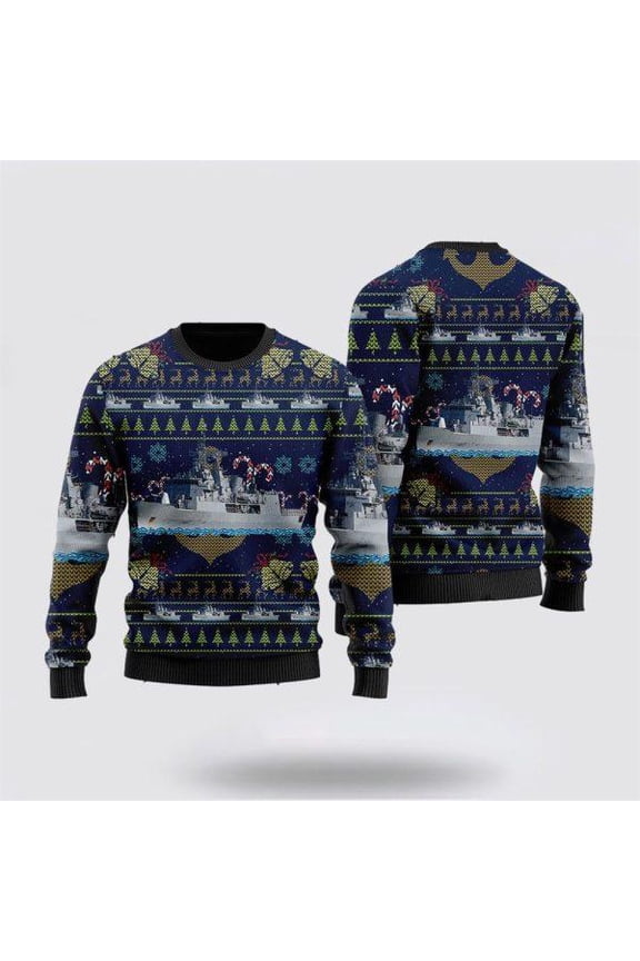 Royal New Zealand Navy HMNZS Te Mana (F111) Christmas Sweater 3D – Unique Christmas Sweater Gift For Military Personnel