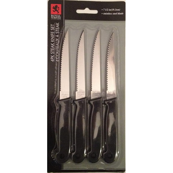 Royal Norfolk Cutlery 4 Pk Steak Knife Set