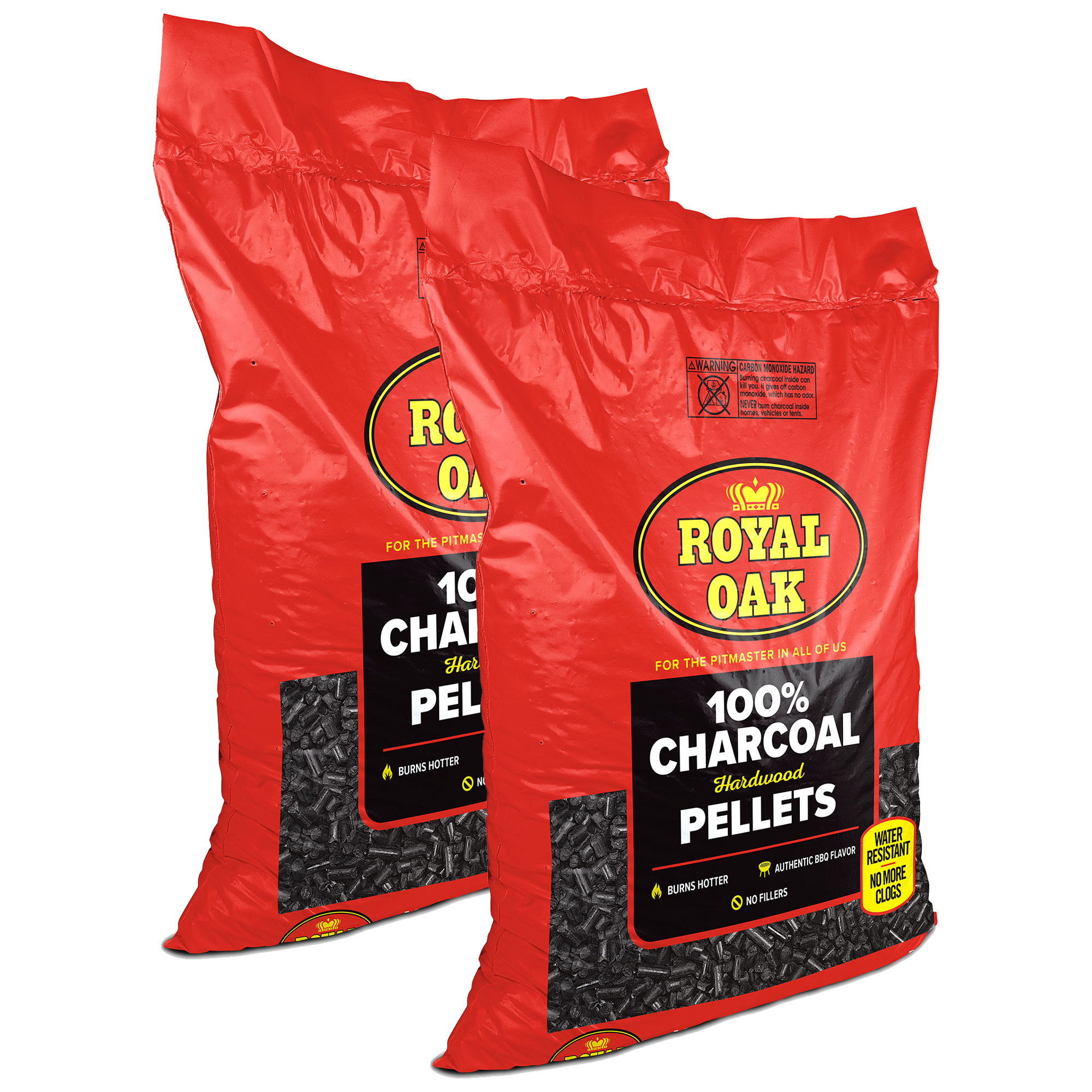 Royal Oak 100 Percent Hardwood Charcoal Grilling Pellets, 30lb Bag (2