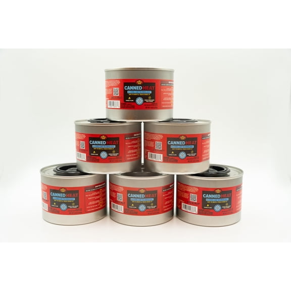 Royal Oak Canned Heat 6/6 Hour Fuel, Easy Open, Resealable, Non-Drip, for Food, Chafing Dishes, Buffet Burners, Parties, Weddings, BBQs, Small, Red C113