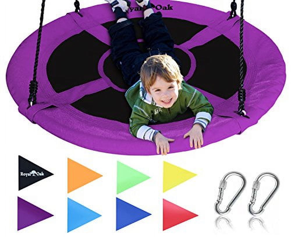 Royal Oak Giant Purple Saucer Tree Swing with Flags
