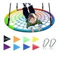 thumbnail image 1 of Royal Oak Giant 40" Spider Web Tree Swing, 600 lb Weight Capacity, Durable Steel Frame, Waterproof, Adjustable Ropes, Bonus (Rainbow), 1 of 4