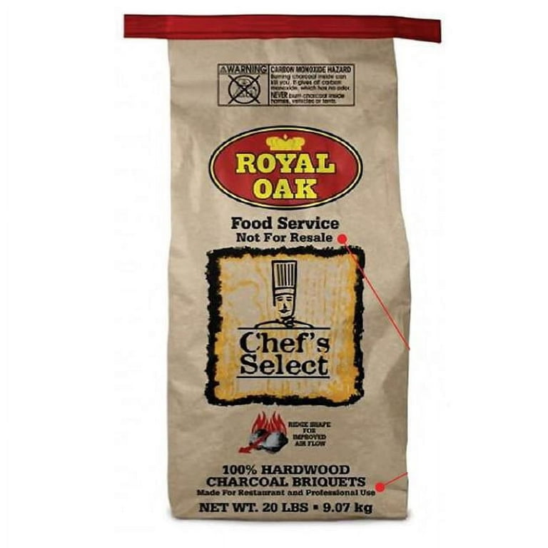 Royal Oak KC480 Royal Oak Chef's Select Charcoal Briquests for Restaurant  and Professional Use