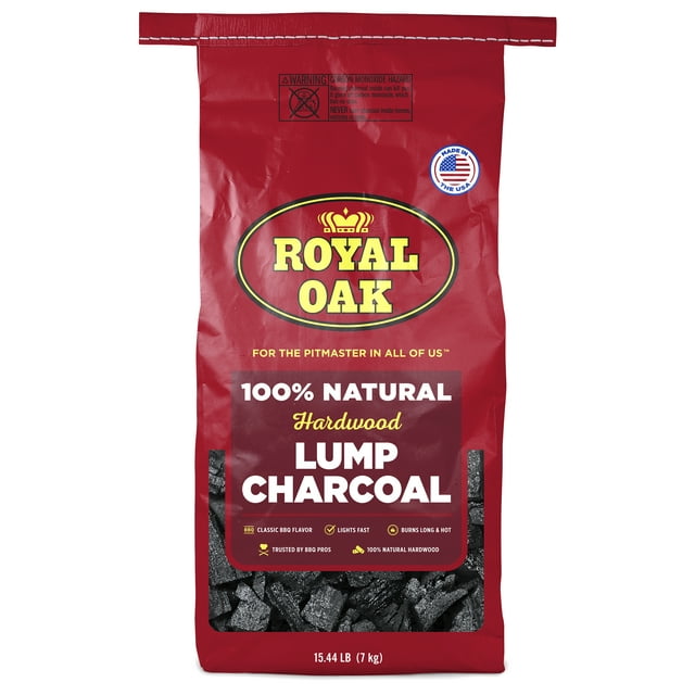 Royal Oak Lump Charcoal, All Natural Hardwood Charcoal, 15.4 lbs