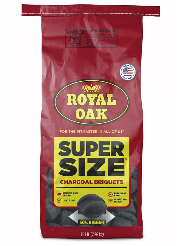 Royal Oak Original SuperSize Briquettes, 16lbs (One Bag)