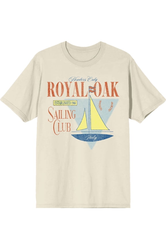 Royal Oak Sailing Club Adult Natural Crew Neck Short Sleeve Tee-Small
