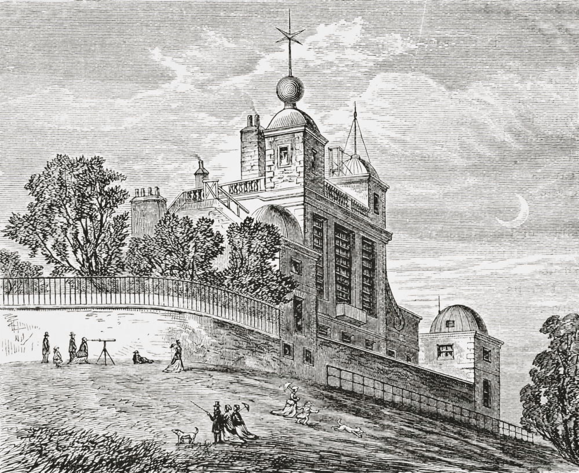 Royal Observatory Greenwich London England From The Gallery Of Geography Published London Circa 1872 Canvas Art - Ken Welsh Design Pics (30 x 24)