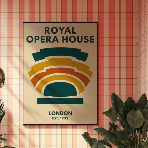 Royal Opera House Seating Plan Print London Theatre Wall Art Opera House Musical Theatre Gift Stage Decor Artwork