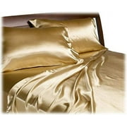 Royal Opulence Divatex Home Fashions Satin King Sheet Set, Gold