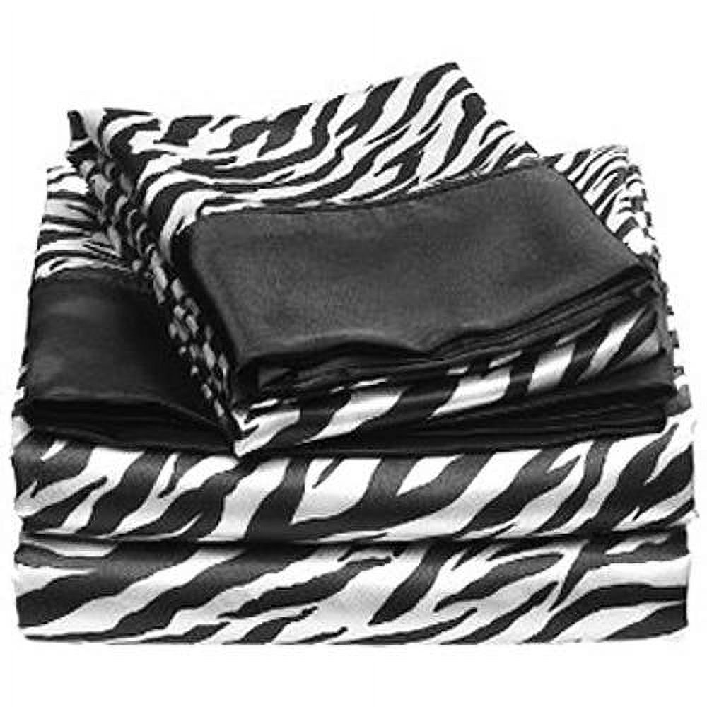Royal Opulence Divatex Home Fashions Satin Queen Sheet Set, Black - image 1 of 1