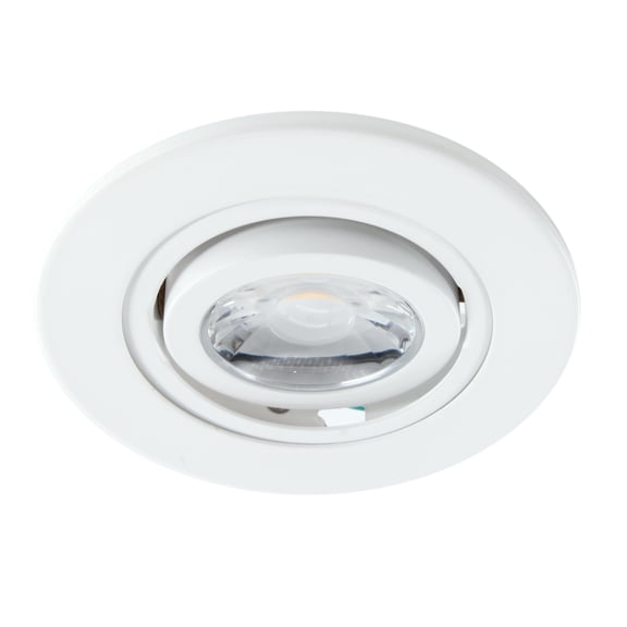 Royal Pacific Lighting 8822WH Recessed Retrofit LED Gimbal Trim, 600-Lumen, Dimmable, 3-Inch, White