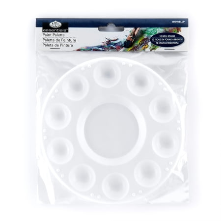 Royal & Langnickel Essentials Ten-Well Oval Artist Paint Palette, Plastic