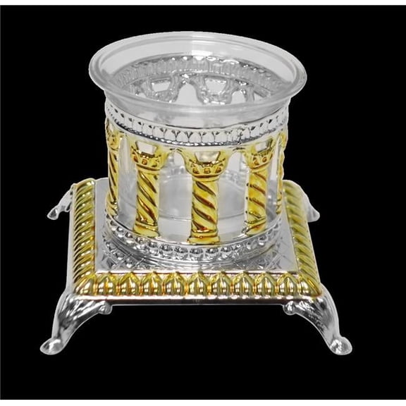 Royal Palace Design Silver & Gold Plated Single Salt Holder