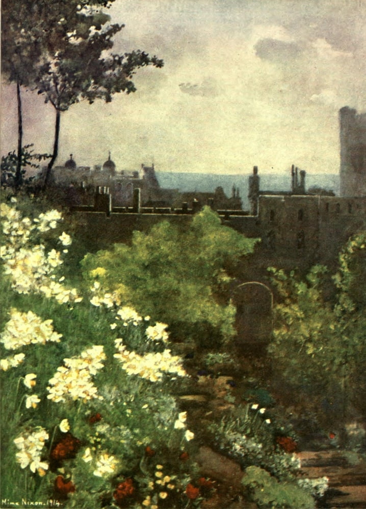 Royal Palaces & Gardens 1916 Windsor Castle King James Steps Canvas Art - M Nixon (18 x 24)