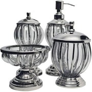Royal Paris Collection 4-Piece Brass Wire Frame Bathroom Accessory Set   Includes Soap Dispenser, Toothbrush Holder, Soap Dish & Canister   Elegant & Durable