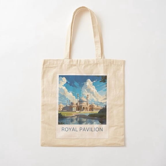 Royal Pavilion, Brighton Canvas Tote Bags, Reusable Shopping Bag