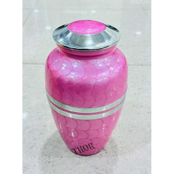 Royal Pink Human Ashes Urn | Urn for Human and Pet | Aluminum Cremation Urns for Ashes & Mortal Remains | Urn for Human Ashes | Ashes Keepsake urn | Cinerary Urns Burial Urns | Pet Urn | Memorial Urn