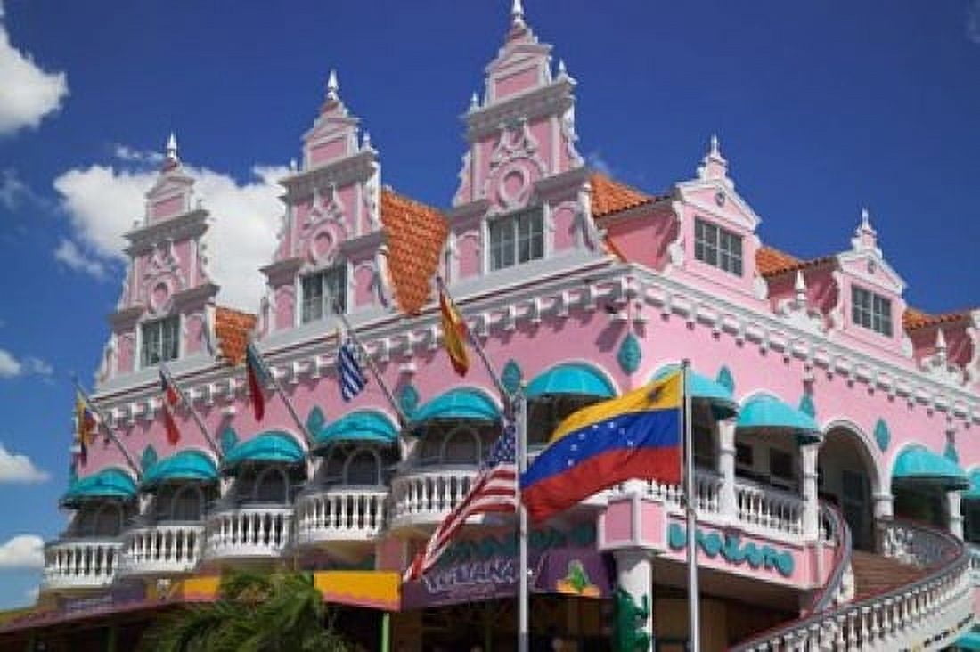 Royal Plaza Shopping Mall Oranjestad Aruba Caribbean Canvas Art - Paul Thompson DanitaDelimont (26 x 18)