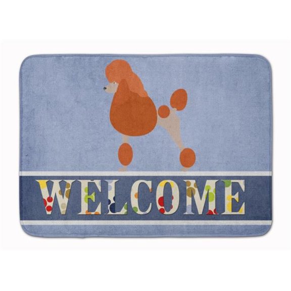 Royal Poodle Welcome Machine Washable Memory Foam Mat - Multi-Colored