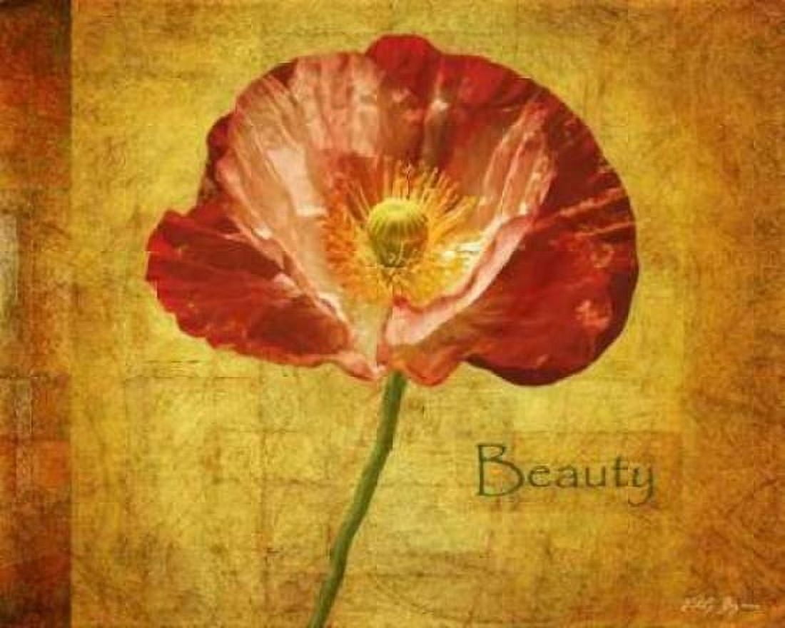 Royal Poppy Beauty Canvas Art - Vitaly Geyman (24 x 30)
